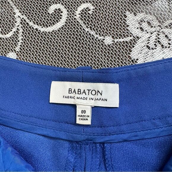 Aritzia Babaton Blue Antoine Shorts Sz 00 - Picture 7 of 10